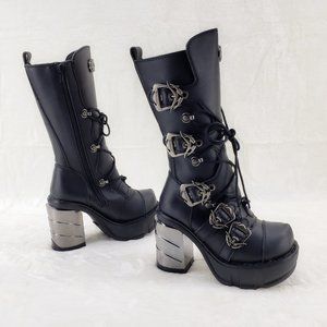 Demonia | Shoes | Sinister Chrome Block 